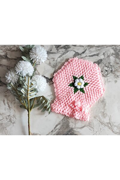 mbmh made by may hand El Örmesi Banyo Lifi Çeyizlik Şeker Pembe Ortası Papaty...