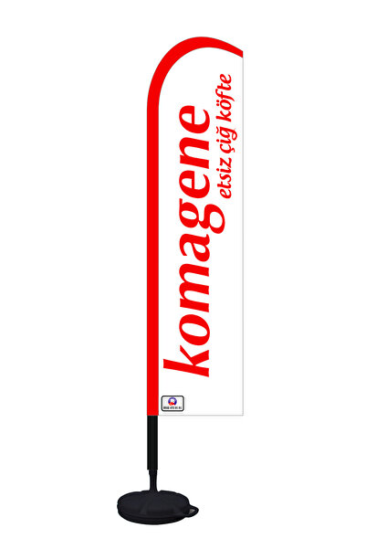 Genel Markalar Komagene Çiğ Köfte Yelken Bayrak (75x400cm)