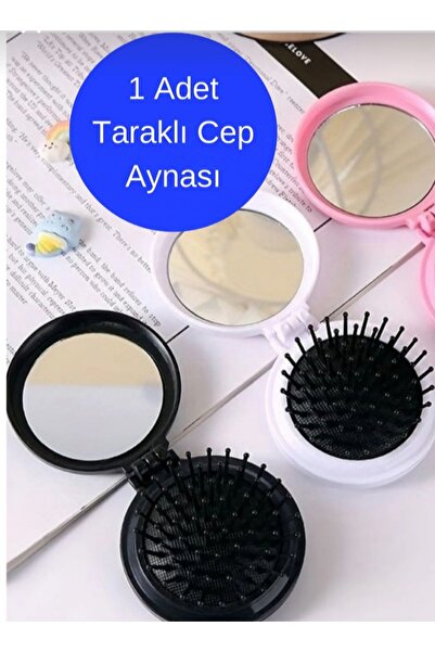 TARIK HOME Mini Katlanır Cep Çanta Seyahat Aynalı Tarak 1 Adet