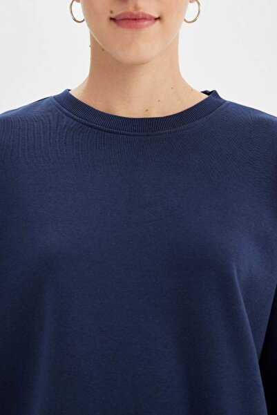 DeFacto Y1346Az/Nv241 Navy Women's Sweat