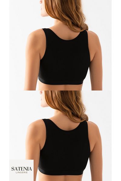 SATENIA LINGERIE Γυναικείο βαμβακερό σουτιέν με φαρδύ λουράκι 2 τεμαχίων με αφαιρούμενο μαξιλαράκι