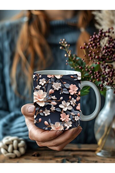 Evion 3D Design Ceramic Mug in Flower Models - Gift Mug