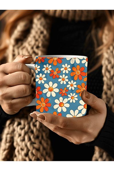 Evion 3D Design Ceramic Mug in Flower Models - Gift Mug