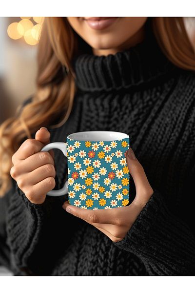 Evion 3D Design Ceramic Mug in Flower Models - Gift Mug