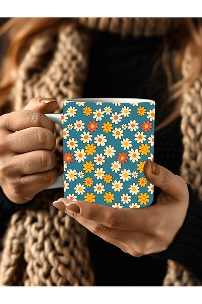 Evion 3D Design Ceramic Mug in Flower Models - Gift Mug