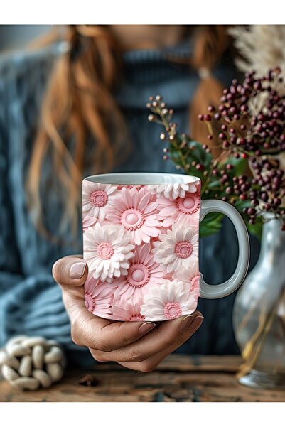 Evion 3D Design Ceramic Mug in Flower Models - Gift Mug