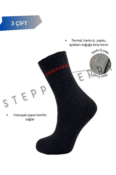 STEPPE BERRY Θερμικές κάλτσες Unisex 3 συσκευασιών