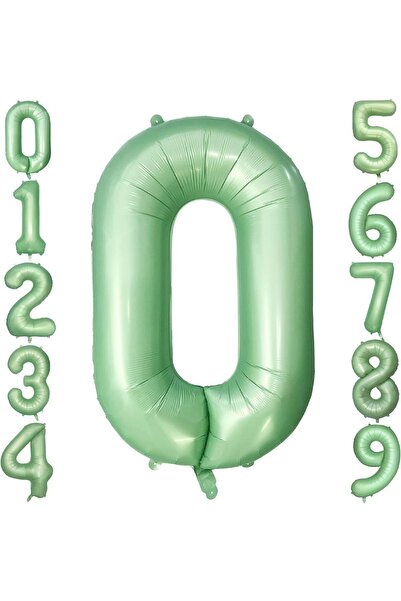 Bkmc ريترو أخضر غير لامع - بالون فوليو للأرقام العمرية