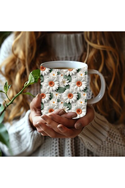 Evion 3D Design Ceramic Mug in Flower Models - Gift Mug