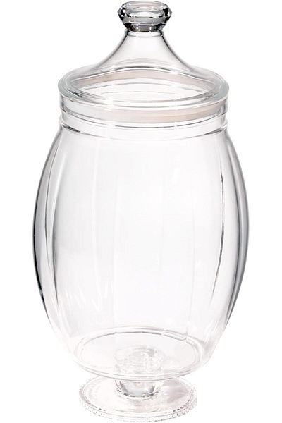 ORCHID ACRYLIC CANISTER L CLEAR