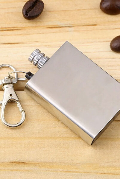 AfterTimes Metal Kibrit Anahtarlık Şeklinde Kamp Ateşi Taşınabilir Yeni Tip