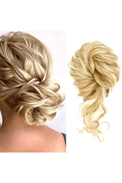 TAM TARZ Cataramă pentru coc cu coadă elastică cu păr - spumă de miere / lumi...