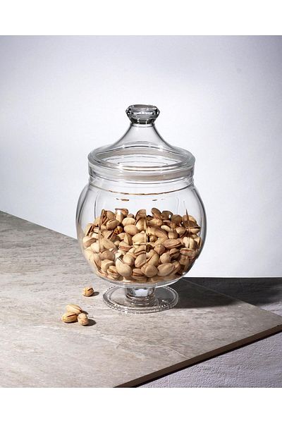 ORCHID ACRYLIC CANISTER S CLEAR