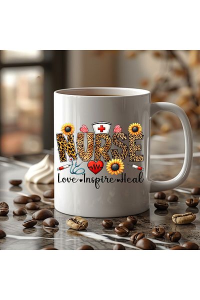 Evion Special Design Nurse Themed Ceramic Mug - Gift Nurse Cup