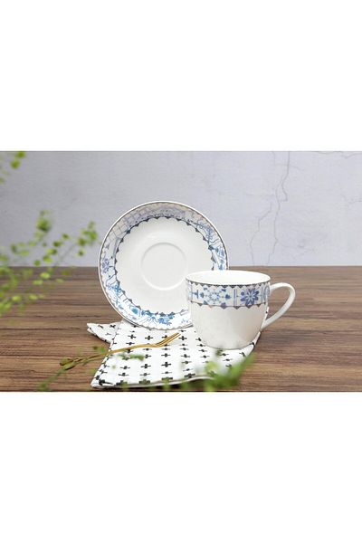 ORCHID 12PCS NBC CUP AND SAUCER SET FLORA