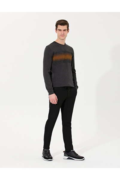 Pierre Cardin Siyah Slim Fit Kanvas Pantolon 50255365-VR046