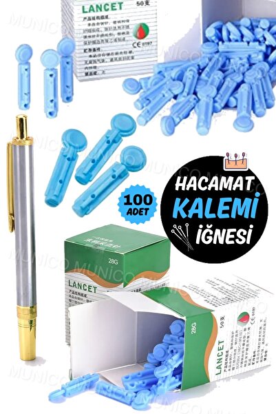 Genel Markalar 100 PCS Tek Kullanımlık Lanset Hacamat Kalemi İçin İğne Seti Lanset Takımı Hacamat Masaj İğneleri