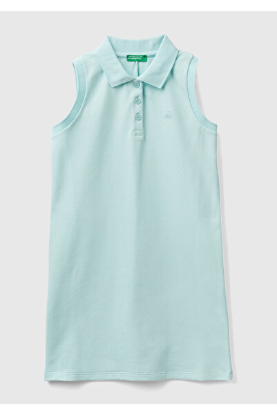 United Colors of Benetton Κοριτσίστικο Aqua Green Stretch Βαμβακερό στήθος με...