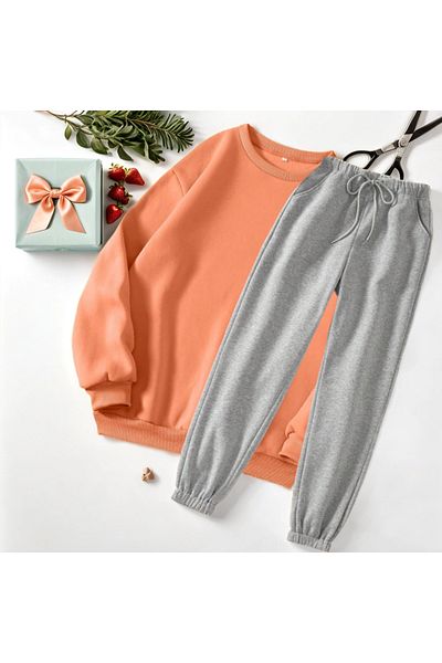 Fifty Color Unisex 2 νήματα ράστερ Winter Sweat - Φούτερ κοστούμι κάτω-κορυφή