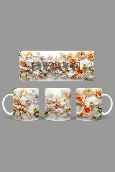 Fizello Çiçek - Floral Temalı Kupa