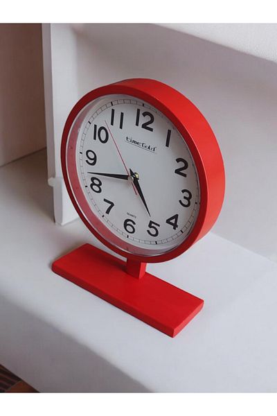 Bahat Wooden Red Table Clock Gold Toilet Toilet Brush Silicone Cake Mold Set