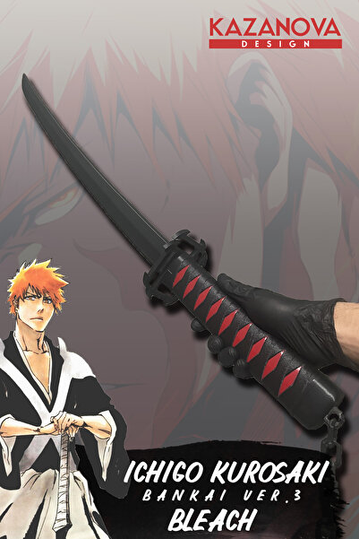 Kazanova Design Ichigo Bleach Anime 3. Versiyon Katlanabilir Katana (98 CM) G...