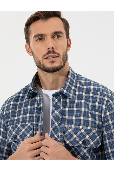 Pierre Cardin Μακρυμάνικο πουκάμισο Indigo Comfort Fit 50259516-VR028