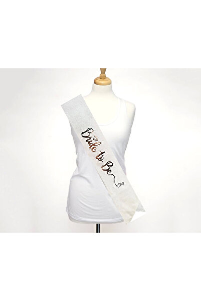 Twin Store White with Silver Italic Wedding Rings Bride to Be Written Silvery...