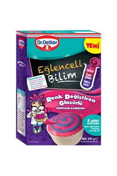 Dr. Oetker Yeni Eğlenceli Bilim Serisi Renk Değiştiren Glazürlü Cupcake Karış...