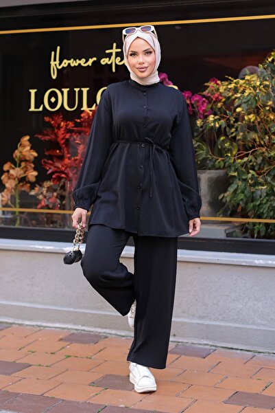 MİSSKAYLE Μαύρο κοστούμι Hijab - Λεπτομέρεια γιακά δικαστή