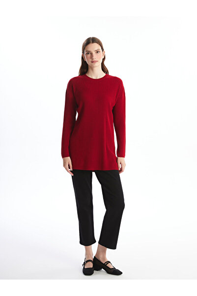 LC Waikiki Lw - Crew Neck Plain Long Sleeve Women's Knitwear Tunic