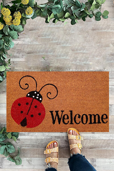 KARMAT Red Ladybug, Ladybug Patterned Mat, Interior and Exterior Door Mat