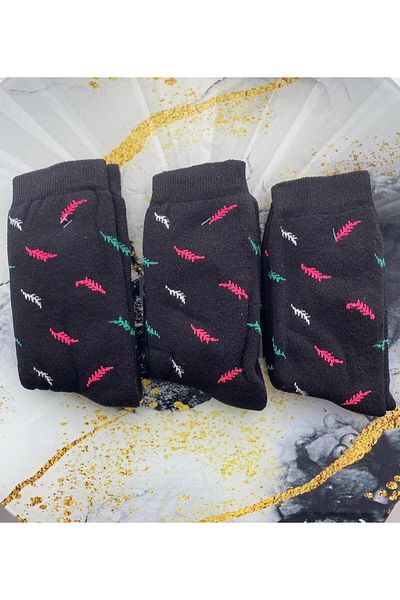 Günyan Store Women's Winter Thick Patterned Socks 3 Pairs