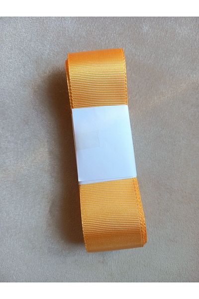yörük tuhafiye 4 cm 10 Meters Grosgrain Ribbon - Yellow and Grosgrain Ribbon