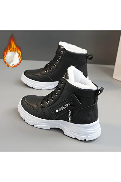 Yasee Yan Fermuarlı Polar Astarlı Termal Kar Botu