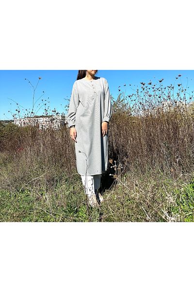 EMZEYN Cotton Long Winter Tunic with Placket and Pockets