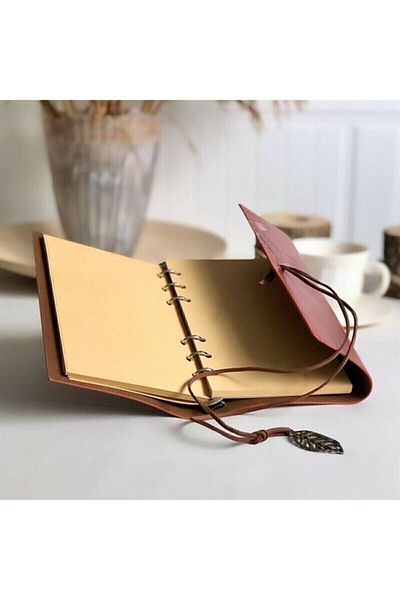 Jetcom Nostalgic Notebook with Leather Cover and Memory Book