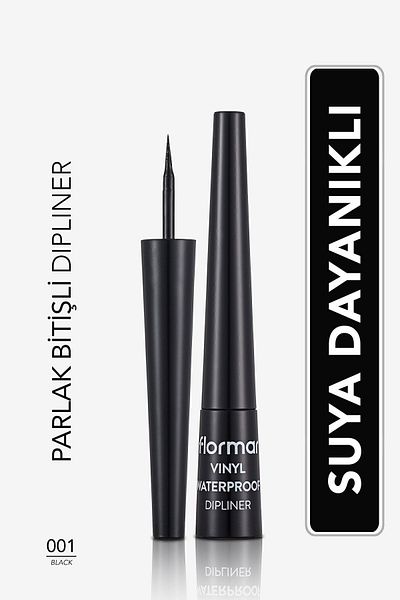 Flormar Waterproof Shiny Dipliner (BLACK) - Waterproof Dipliner - 001 Black -8690604536498