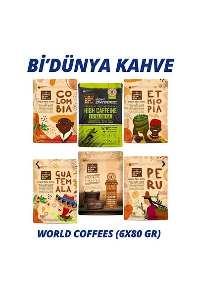 Altıntelve Bi̇ World Filter Coffee World Coffees 80 Ler (6X 80 Gr)