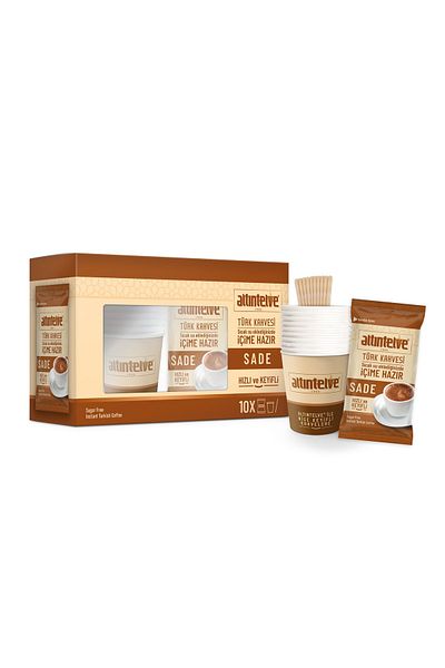 Altıntelve Practical Office Trial Set - Instant Turkish Coffee, Sade-Mid-Candy, 3X10 Pack