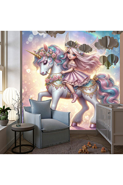 Home Unicorn ve deniz kızı Çocuk Odası poster Duvar Kağıdı