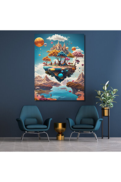 LİLYHOBBYLAND Sayılarla Boyama Hobi Seti Renkli Baskı (ÇERÇEVELİ) 50x65 Cm: G...