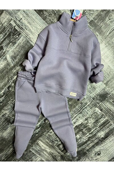 öykümgaleria Girl's Winter 3 Thread Raised Bottom Top Set