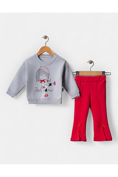 c.c.l. coccolin kids baby clup Girl's Spanish Leg Printed Ribbon Suit Set