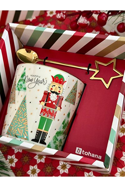 Tohana Happy New Year, New Year's Themed Special Boxed Mug & Spoon Gift