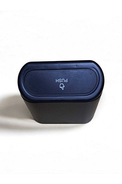 Natural Black Auto Car Trash Can - Organizer with Lid, Onk 37