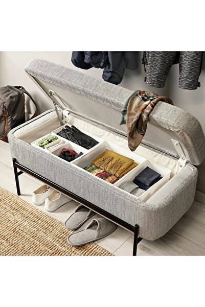 IKEA depolama alanlı bank, viarp Bej-kahverengi, 103 cm