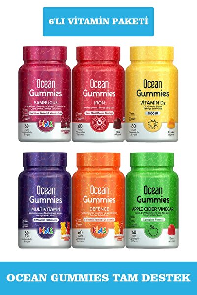 Ocean Gummies Tam Destek 6'lı Paket