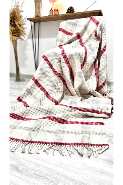 EYPRICH Scoc 100 % Natural Cotton Double Personal Honeycomb Pattern Double Personal Blanket