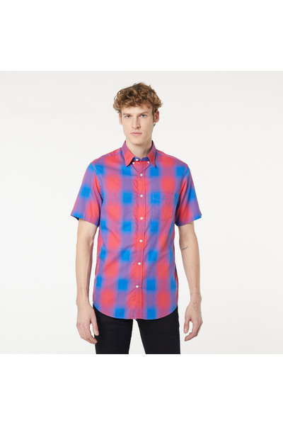 Gant Erkek Kırmızı Kareli Regular Fit Gömlek